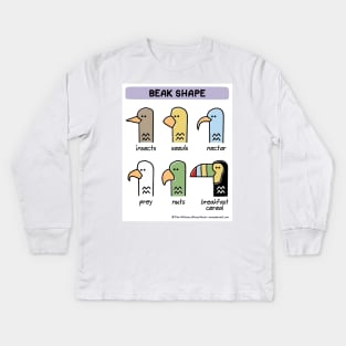 beak shape Kids Long Sleeve T-Shirt